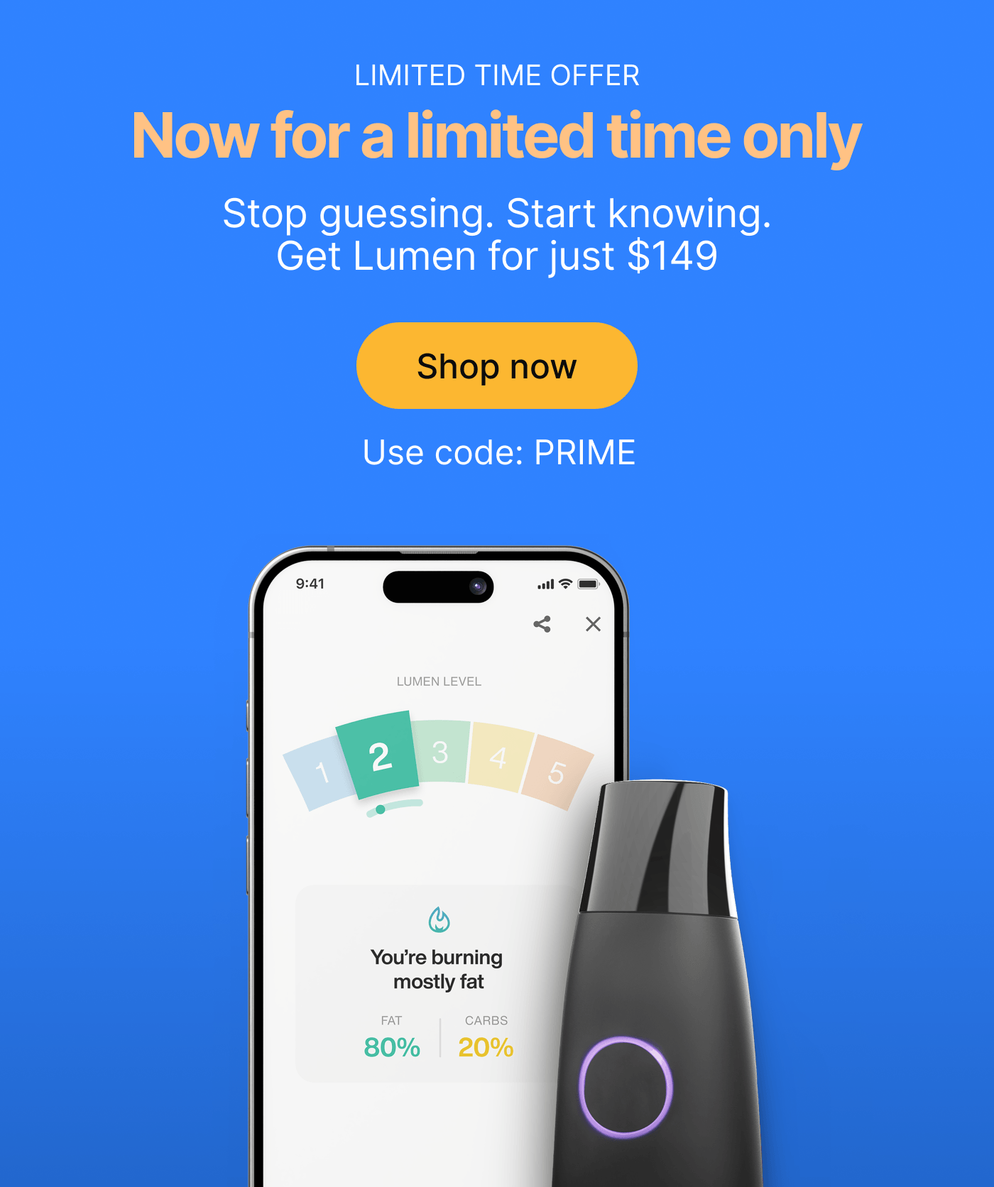 Now for a limited time only - Get Lumen for just $149 as summer comes to a close. Shop now, use code PRIME.