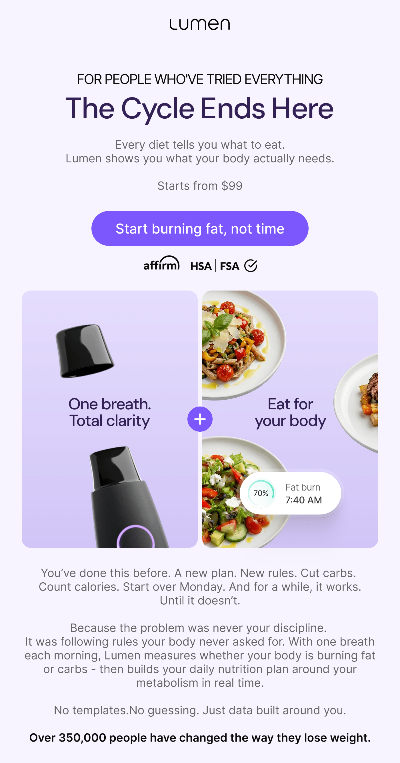 The Cycle Ends Here - For people who’ve tried everything. Start burning fat, not time. Over 350,000 people have changed the way they lose weight.