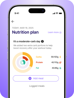 Lumen app showing carb preference settings