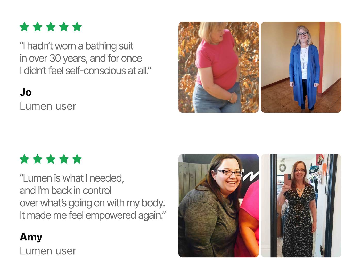 Customer testimonials: Jo and Amy share how Lumen changed their relationship with their body and metabolism